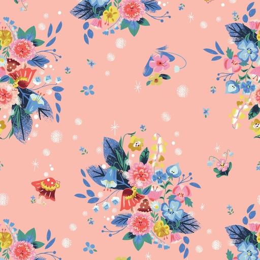 [C12941-CORAL] Down The Rabbit HoleFloralCoral