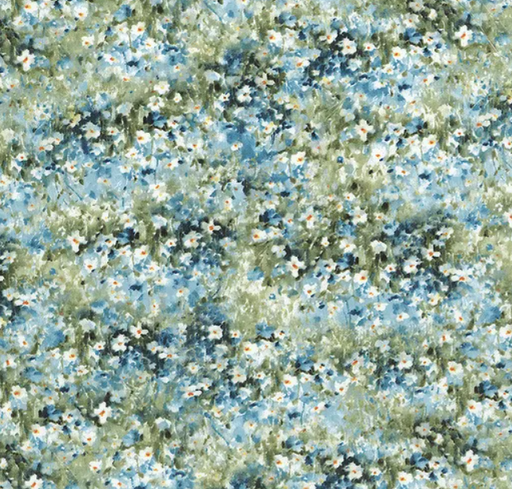 [1665 33902 471] Blue Harmony Floral Field Multi