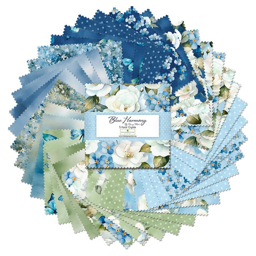 [508 846 508] Blue Harmony 5" Charm Pack