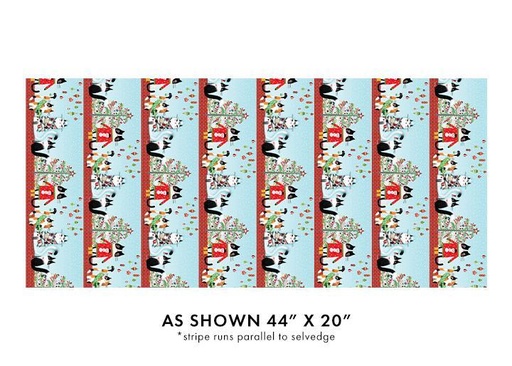 [16232-99] Meowy Christmas Stripe