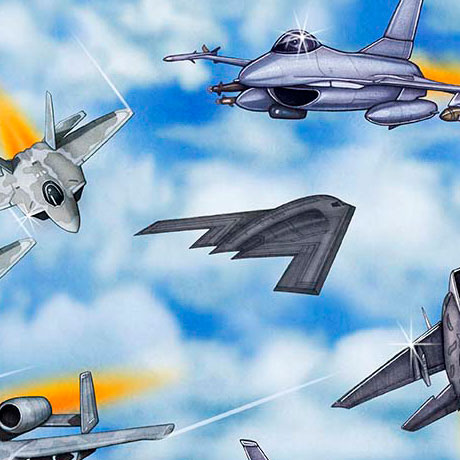 [30932 -B] Patriot Fighter Jets Blue