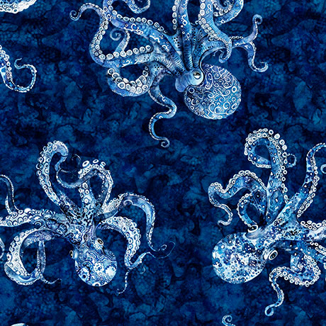 [30858 -N] Ocean Blues Octopus Navy