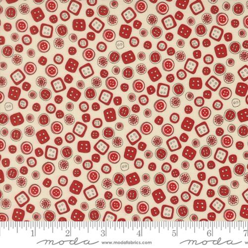 [55682 11] Threads Porcelain Red Buttons