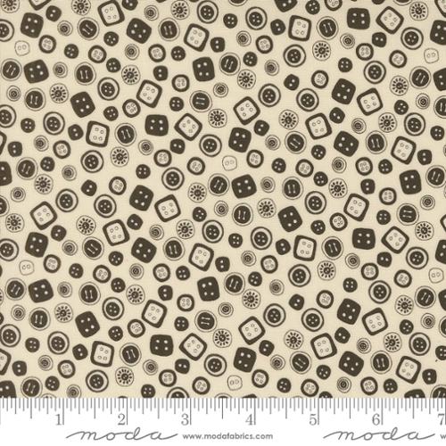 [55682 25] Threads Porcelain Black Buttons