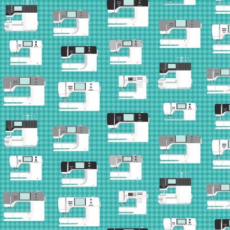 [13644B-24] Sewing Room 2 Aqua Sewing Machines