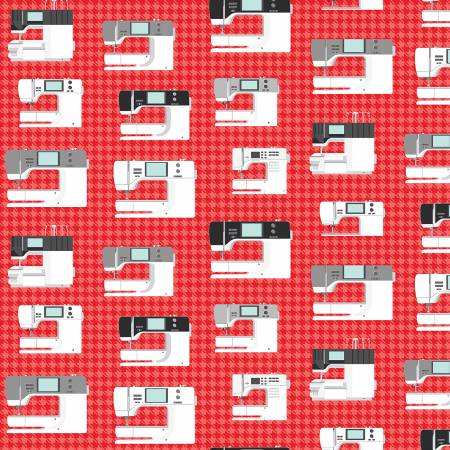 [13644B-10] Sewing Room 2 Red Sewing Machines