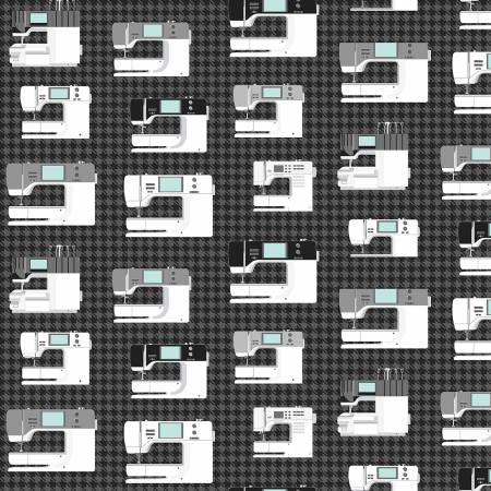 [13644B-12] Sewing Room 2 Charcoal Sewing Machines