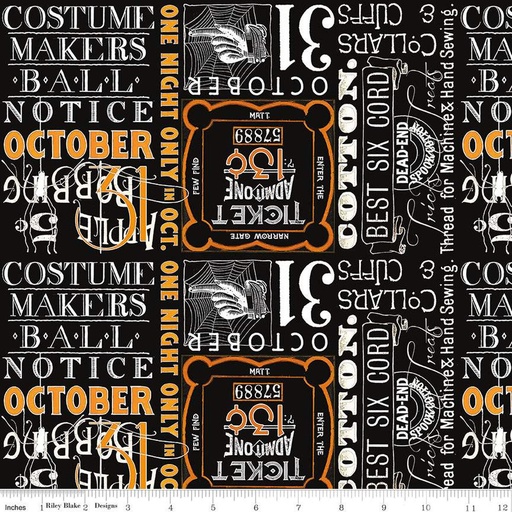 [C16012-BLACK] Costume Maker's Act II Ticket Text Black