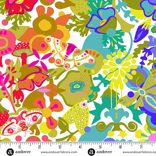 [A-1441-L] Color Wheel Day Art Theory Whole Cloth