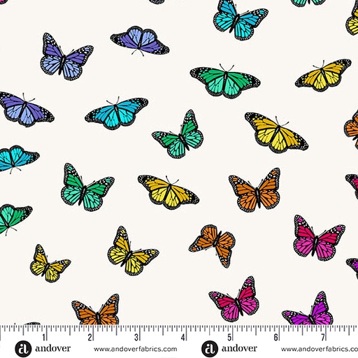 [A-1443-L] Color Wheel Day Butterfly Rainbow