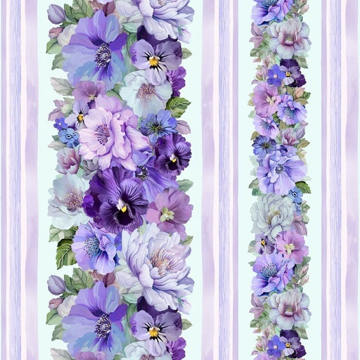 [FLEUR-CD3501-MULTI] Garden Delight Floral 11" Stripes
