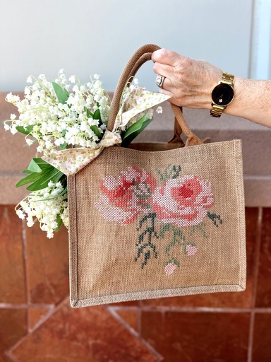 [Burlap Bag Cross Stitch] Burlap Bag Cross Stitch