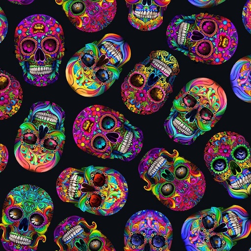 [FUN-CD3604 BLACK] Sugar Skulls
