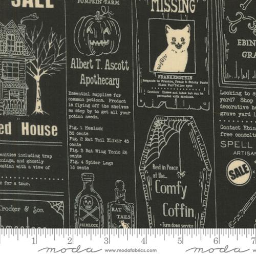 [20910 17] Home Sweet Haunt Vintage Newspaper Midnight