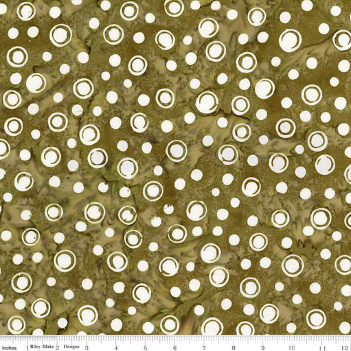 [BT23334-315] Batiks Fright This Way Olive