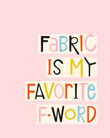 [KC291] Fabric F Word Art Print