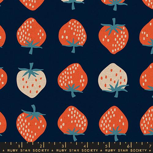 [RS3087 18L] Strawberry Berry Navy Canvas