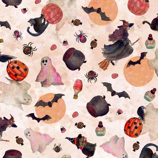 [Y4473-131] Faboolous Halloween Toss Pale Peach