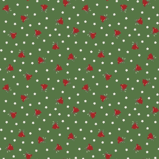 [C16404-CLOVER] Mistletoe & Holly Scattered Bells Clover