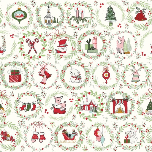 [C16401-CLOUD] Mistletoe & Holly Wreaths Cloud