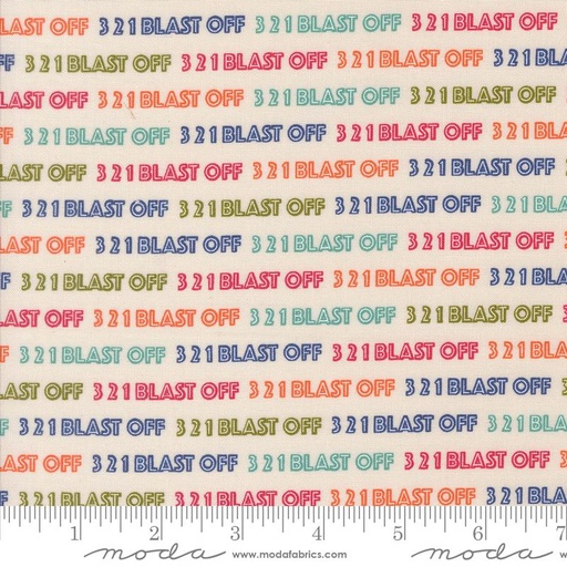 [20952 11] 3-2-1 Blast Off Text Spacesuit White