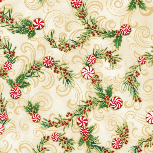 [SRKM-22947-85 VANILLA] Holiday Flourish Peppermint Twist Vanilla