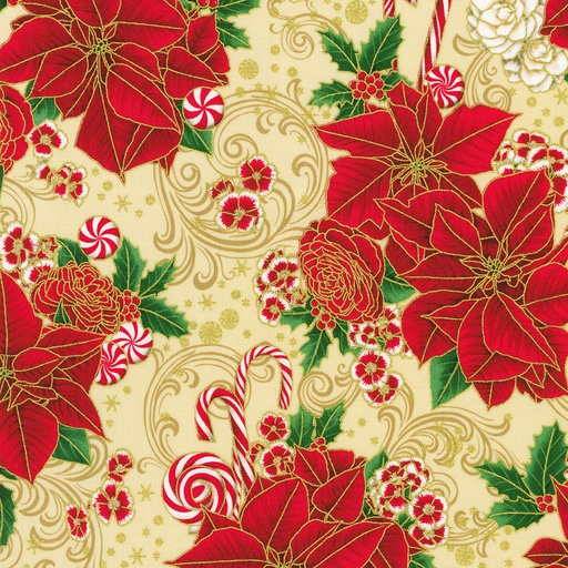 [SRKM-22945-84 CREAM] Holiday Flourish Peppermint Twist Cream