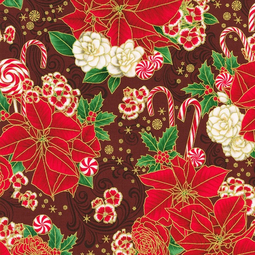 [SRKM-22945-113 CRANBERRY] Holiday Flourish Peppermint Twist Cranberry