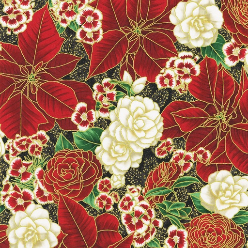 [SRKM-22946-2 BLACK] Holiday Flourish Peppermint Twist Black