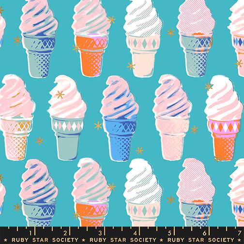 [RS0105 17M] Best Day Ever Metallic Turquoise Ice Cream