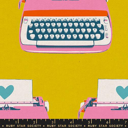 [RS0108 17L] Best Day Ever Canvas Golden Typewriters