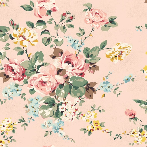 [C17290-BLUSH] Rose & Violet's Bouquet Main Blush