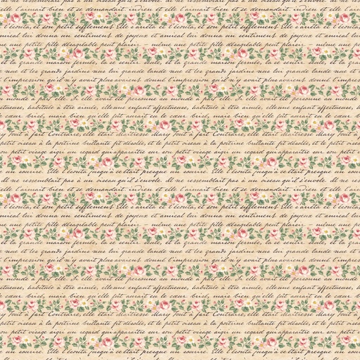 [C17296-PARCHMENT] Rose & Violet's Bouquet Poeme Parchment