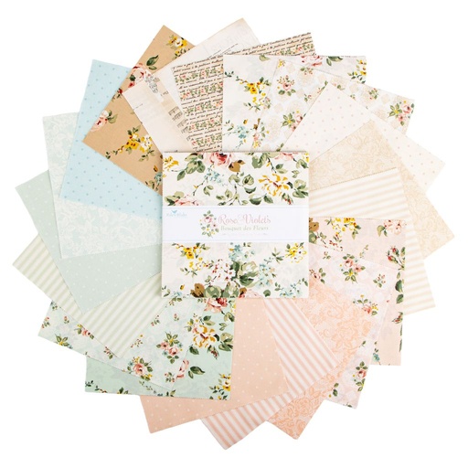 [10-17290-42] Rose & Violet's Bouquet 10" Layer Cake