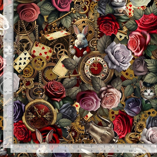 [FLEUR-CD4227 MULTI] Down The Rabbit Hole Floral Wonderland