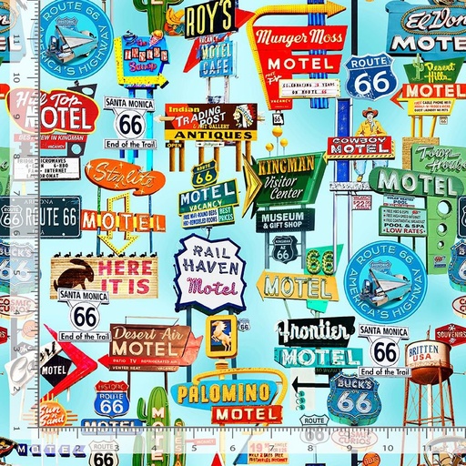 [MICHAEL-CD3059 BLUE] Route 66 Road Signs