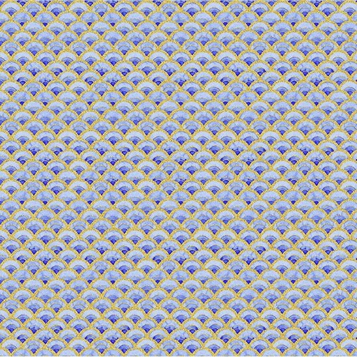 [LOTUS-CM3988 BLUE] Moonlight Metallic Scallop