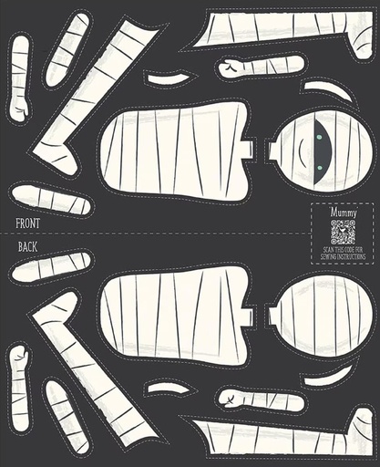 [P17479-PANEL] Frank and Friends 1yd Mummy Panel