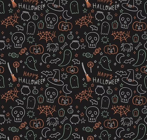 [GC17476-BLACK] Frank and Friends Halloween Icons Black Glow In The Dark