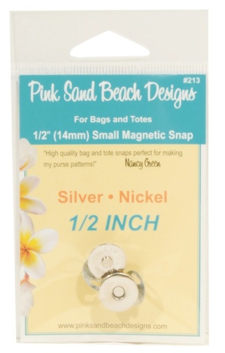 [PSB213] Magnetic Purse Snap 1/2in Silver Nickel