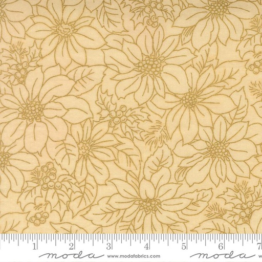 [33862 11M] Merry Manor Metallic Blooms Cream