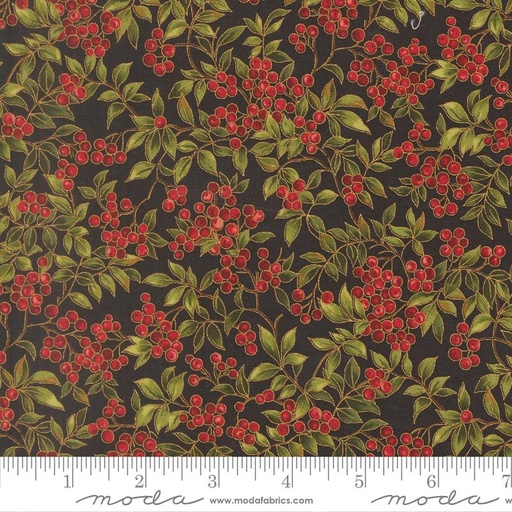 [33864 14M] Merry Manor Metallic Hollyberry Ebony