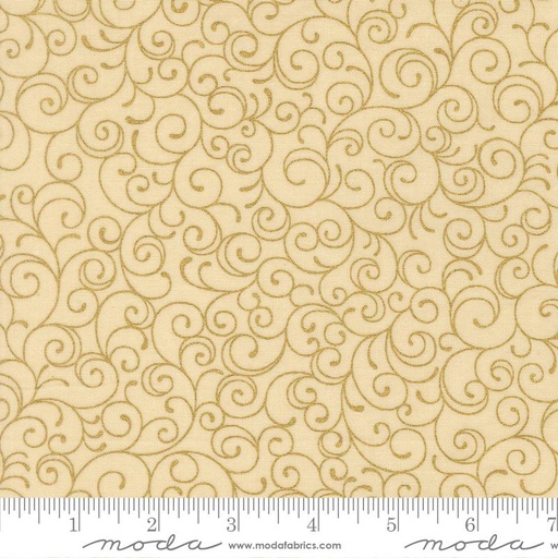 [33865 11M] Merry Manor Metallic Swirls Cream