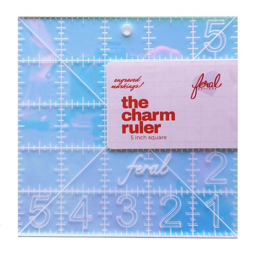 [FN-CSRULIRI] Iridescent Charm Square Ruler 5"
