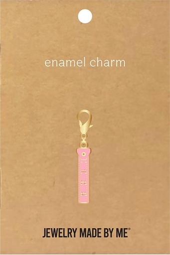 [AA3026106] Pink Tape Measure Zipper Pull Charm