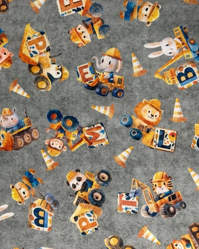 [2600 31282 K] Build It Construction Animals ABC Toss