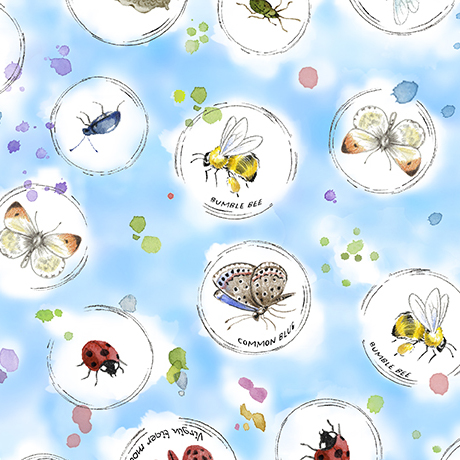 [2600 31355 B] Healing Garden Insect Bubbles Light Blue