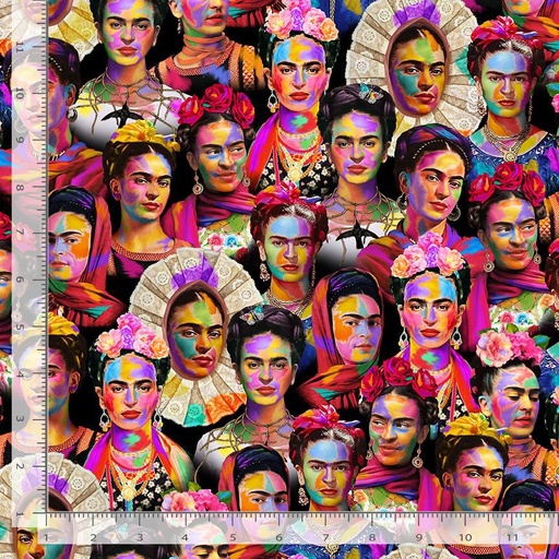 [ART-CD3742 BLACK] Packed Frida Artist Faces