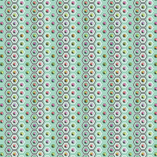 [PWTP280.SWEETMINT] Tula Pink Prince Charming Déjà Vu Hex Box Sweetmint