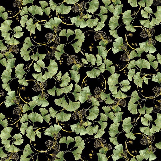 [CM4379 GINKGO] Imperial Bloom Ginkgo Leaves Metallic